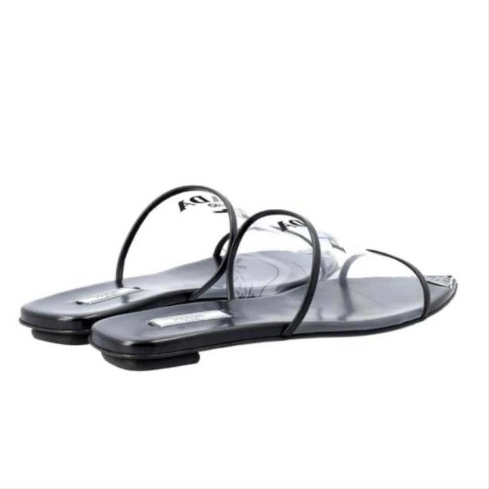 PRADA Plexiglas logo printed clear PVC slides - Picture 4 of 6